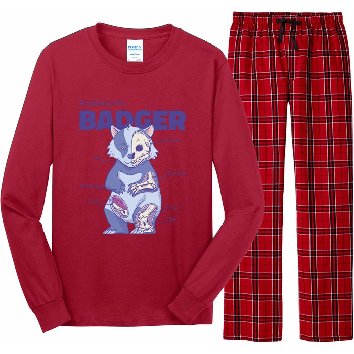 Badger Animal Anatomy Long Sleeve Pajama Set