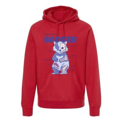 Badger Animal Anatomy Premium Hoodie