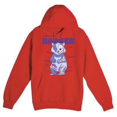 Badger Animal Anatomy Premium Pullover Hoodie