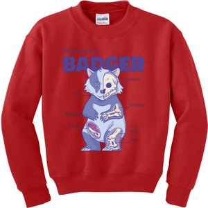 Badger Animal Anatomy Kids Sweatshirt