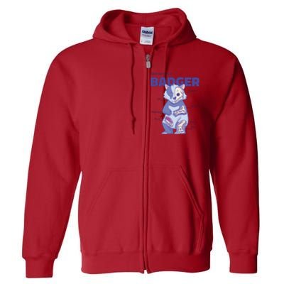 Badger Animal Anatomy Full Zip Hoodie