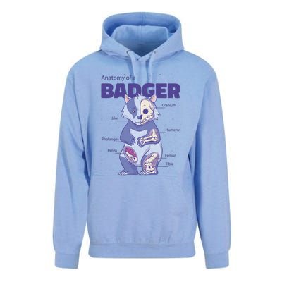 Badger Animal Anatomy Unisex Surf Hoodie