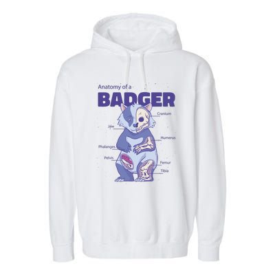 Badger Animal Anatomy Garment-Dyed Fleece Hoodie