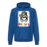 Bleached Autistic Autism Awareness Mom Life Mother Great Gift Premium Hoodie