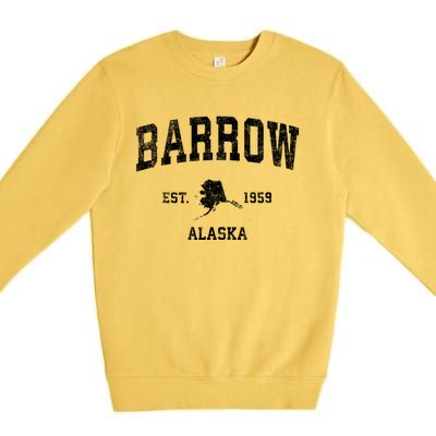 Barrow Alaska Ak Vintage Sports Premium Crewneck Sweatshirt