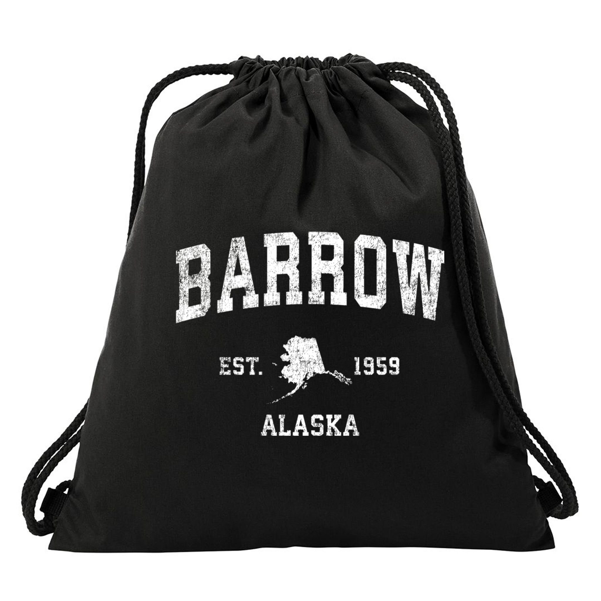 Barrow Alaska Ak Vintage Sports Drawstring Bag