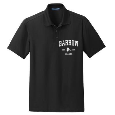 Barrow Alaska Ak Vintage Sports Dry Zone Grid Polo