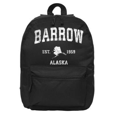 Barrow Alaska Ak Vintage Sports 16 in Basic Backpack