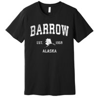 Barrow Alaska Ak Vintage Sports Premium T-Shirt