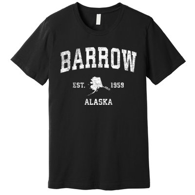 Barrow Alaska Ak Vintage Sports Premium T-Shirt