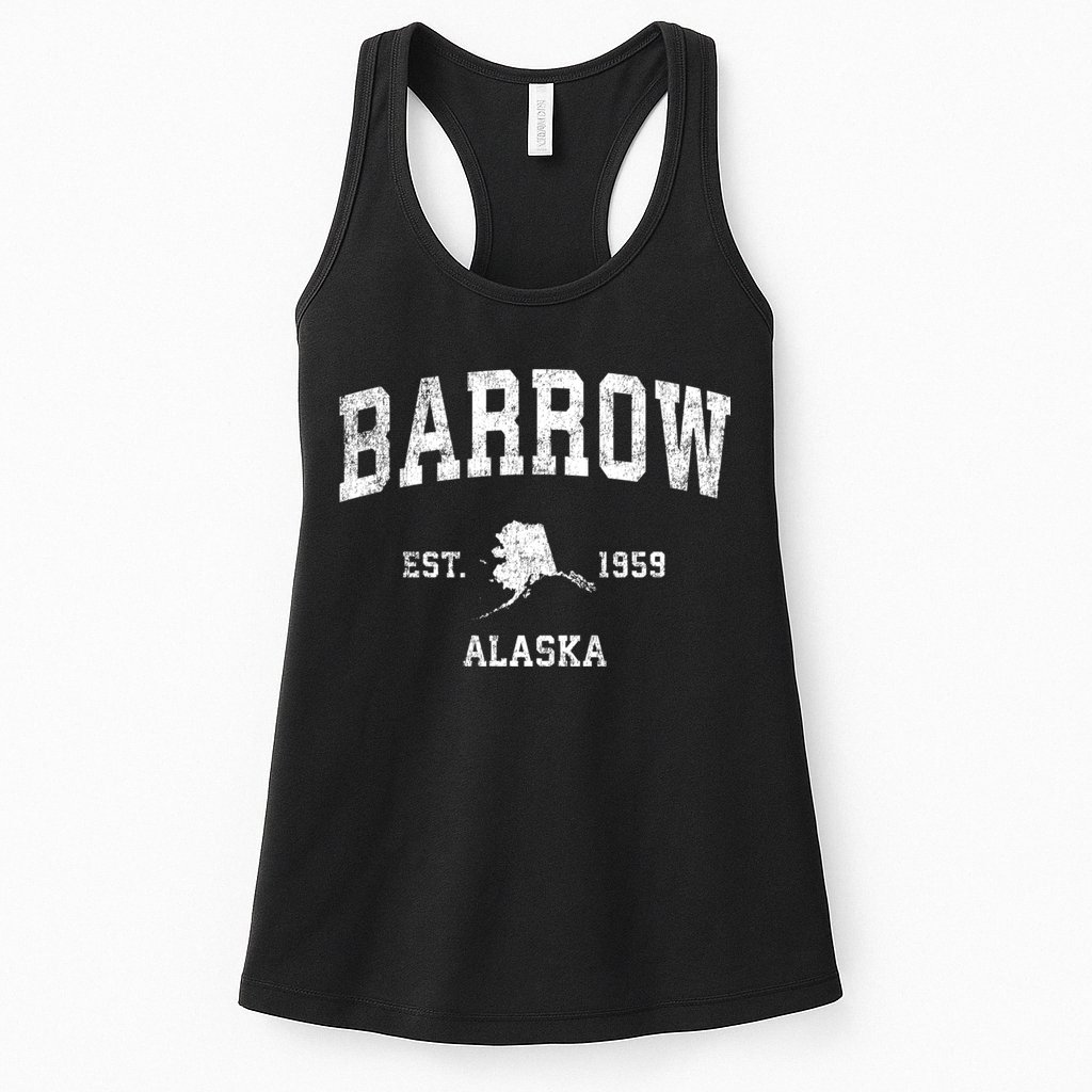 Barrow Alaska Ak Vintage Sports Womens Tank Top