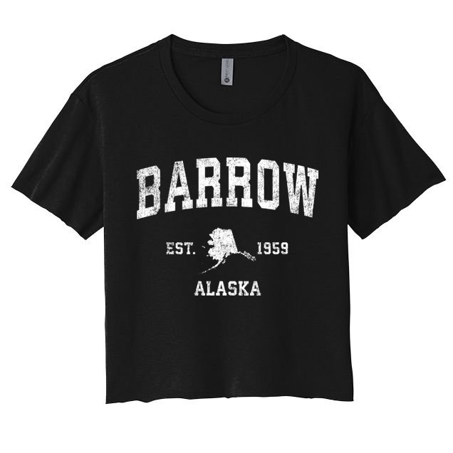 Barrow Alaska Ak Vintage Sports Crop Top
