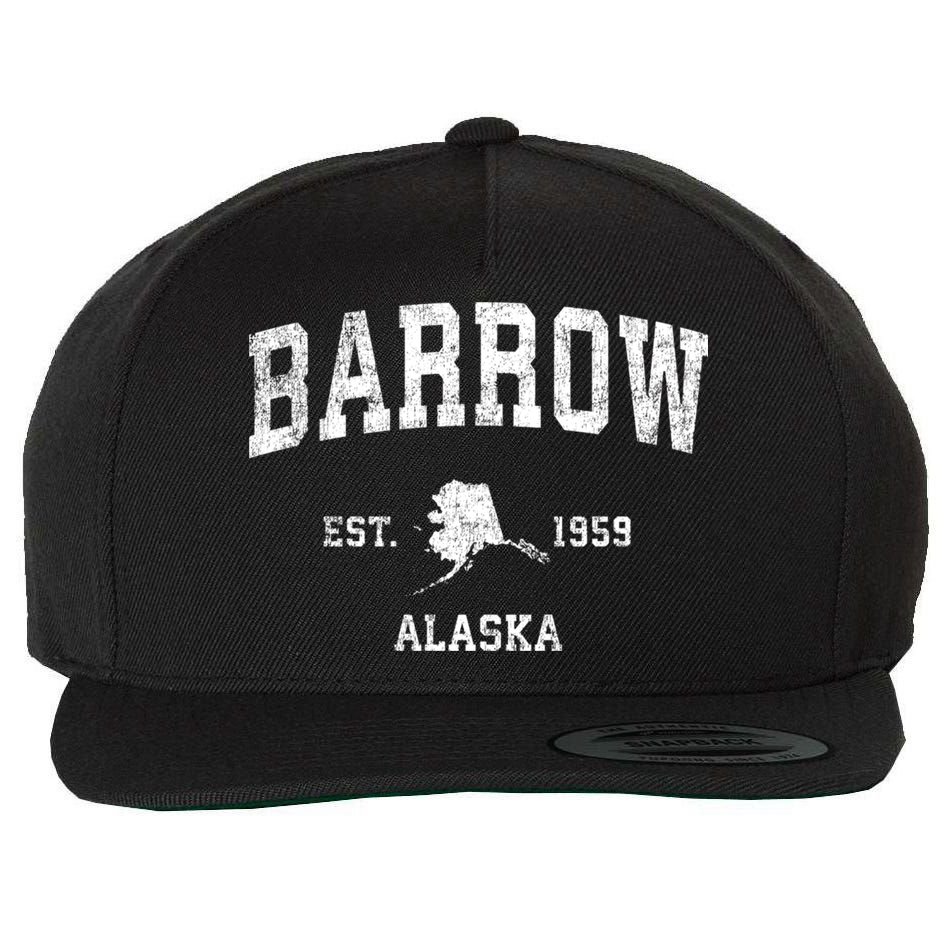 Barrow Alaska Ak Vintage Sports Wool Snapback Cap