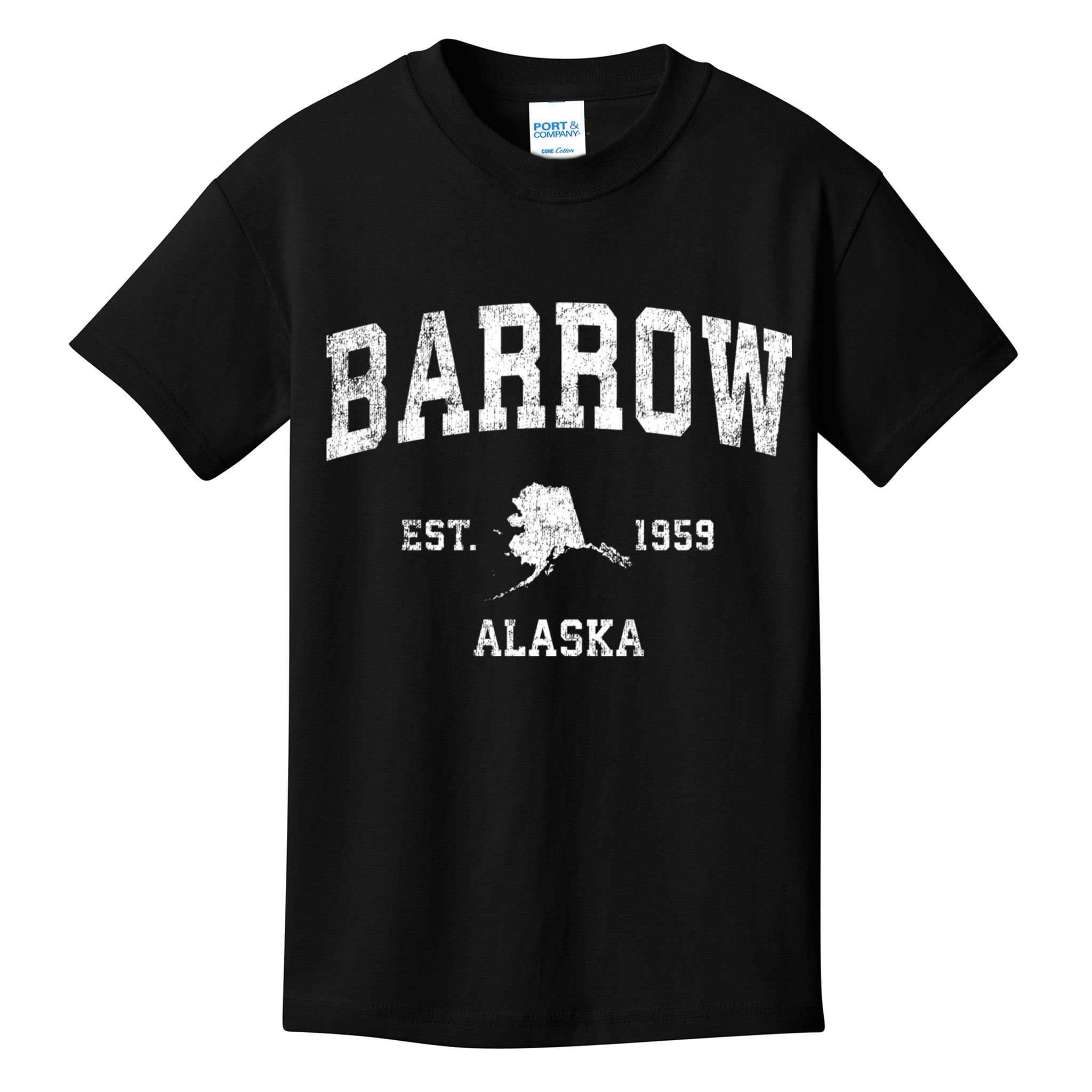 Barrow Alaska Ak Vintage Sports Kids T-Shirt