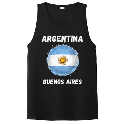 Buenos Aires Argentina Vintage Sport Argentine Flag Souvenir PosiCharge Competitor Tank