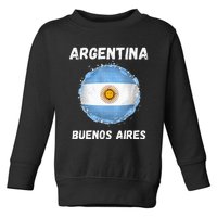 Buenos Aires Argentina Vintage Sport Argentine Flag Souvenir Toddler Sweatshirt