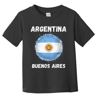 Buenos Aires Argentina Vintage Sport Argentine Flag Souvenir Toddler T-Shirt