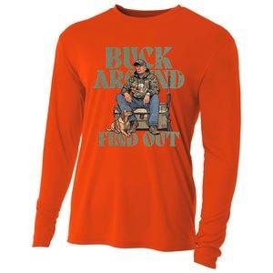 Buck Around And Find Out Trump Camo Hunting Cooling Performance Long Sleeve Crew