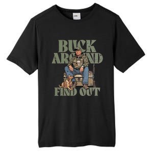 Buck Around And Find Out Trump Camo Hunting Tall Fusion ChromaSoft Performance T-Shirt