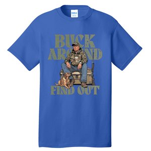 Buck Around And Find Out Trump Camo Hunting Tall T-Shirt