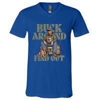 Buck Around And Find Out Trump Camo Hunting V-Neck T-Shirt