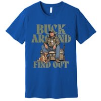 Buck Around And Find Out Trump Camo Hunting Premium T-Shirt