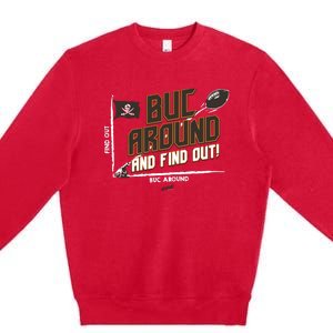 Buck Around And Find Out Tb Football Premium Crewneck Sweatshirt