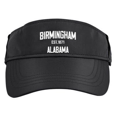 Birmingham Alabama Al Vintage Established Sports Design Adult Drive Performance Visor