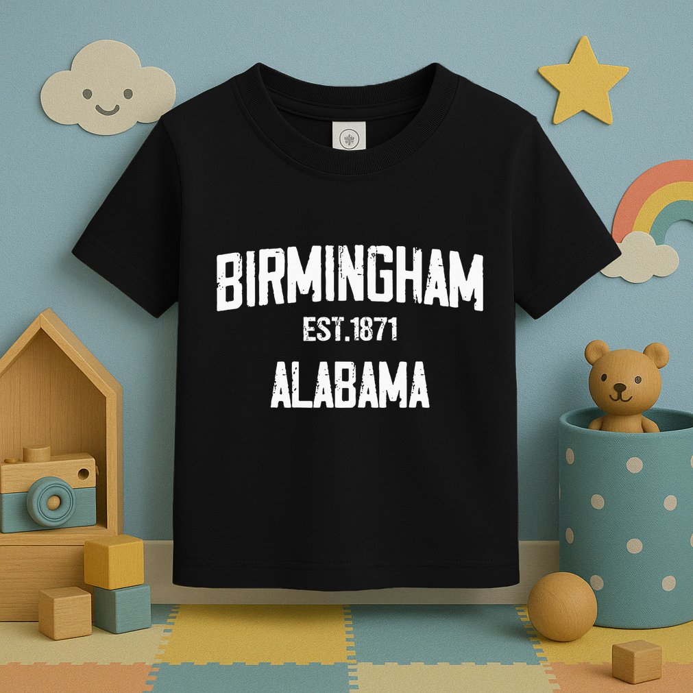 Birmingham Alabama Al Vintage Established Sports Design Toddler T-Shirt