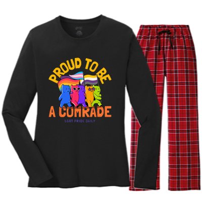 Being An Ally And Allyship LGBT Women's Long Sleeve Flannel Pajama Set 