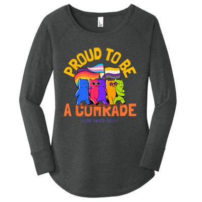 Being An Ally And Allyship LGBT Women's Perfect Tri Tunic Long Sleeve Shirt