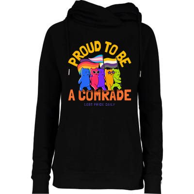 Being An Ally And Allyship LGBT Womens Funnel Neck Pullover Hood