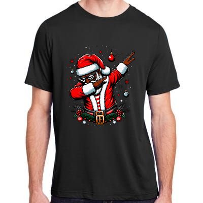 Black African American Santa Matching Christmas pjs  Adult ChromaSoft Performance T-Shirt