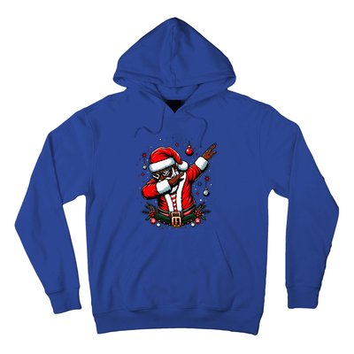 Black African American Santa Matching Christmas pjs  Hoodie