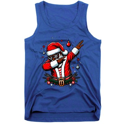 Black African American Santa Matching Christmas pjs  Tank Top