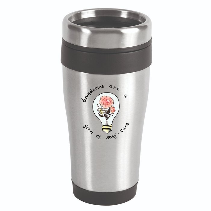 Boundaries Are A Form Of Selfcare 16oz Travel Tumbler
