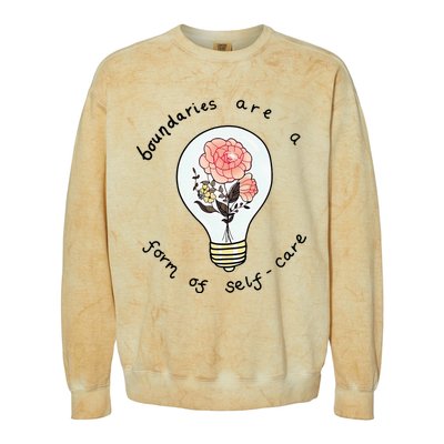 Boundaries Are A Form Of Selfcare Colorblast Crewneck Sweatshirt