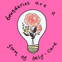 Boundaries Are A Form Of Selfcare Stripe Pom Pom Beanie