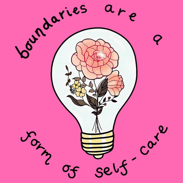 Boundaries Are A Form Of Selfcare Stripe Pom Pom Beanie