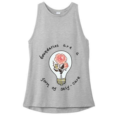 Boundaries Are A Form Of Selfcare Ladies PosiCharge Tri-Blend Wicking Tank
