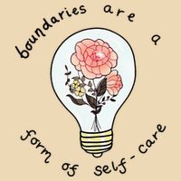 Boundaries Are A Form Of Selfcare Drawstring Bag
