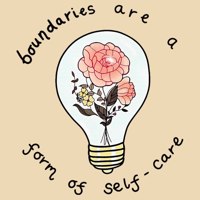 Boundaries Are A Form Of Selfcare Drawstring Bag