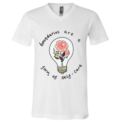 Boundaries Are A Form Of Selfcare V-Neck T-Shirt