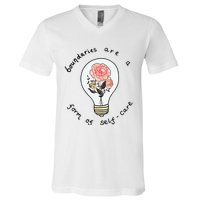 Boundaries Are A Form Of Selfcare V-Neck T-Shirt