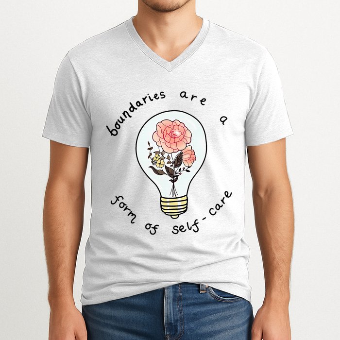Boundaries Are A Form Of Selfcare V-Neck T-Shirt