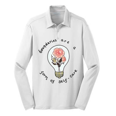 Boundaries Are A Form Of Selfcare Silk Touch Performance Long Sleeve Polo