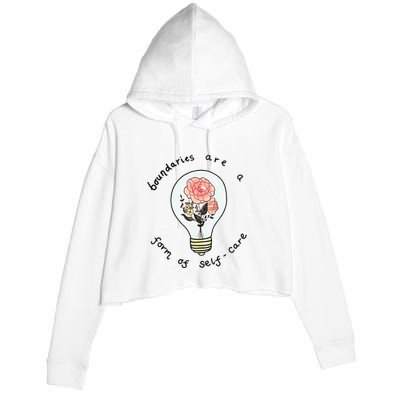 Boundaries Are A Form Of Selfcare Crop Fleece Hoodie