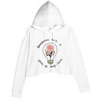 Boundaries Are A Form Of Selfcare Crop Fleece Hoodie
