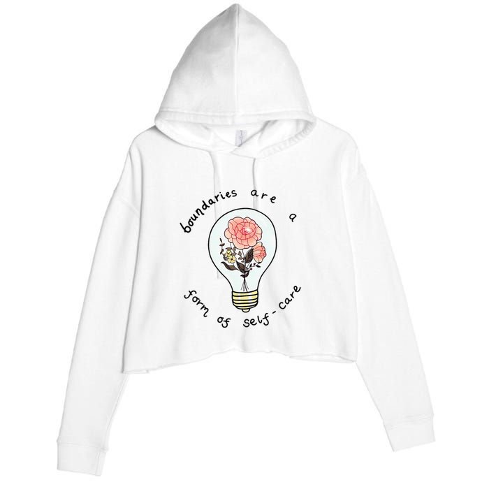 Boundaries Are A Form Of Selfcare Crop Fleece Hoodie