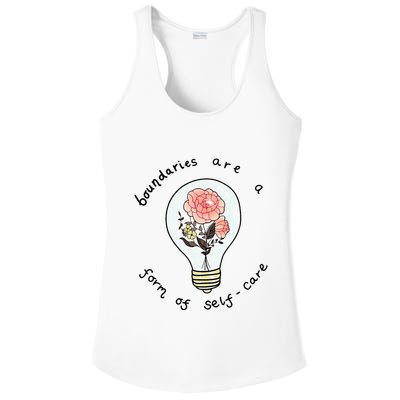 Boundaries Are A Form Of Selfcare Ladies PosiCharge Competitor Racerback Tank